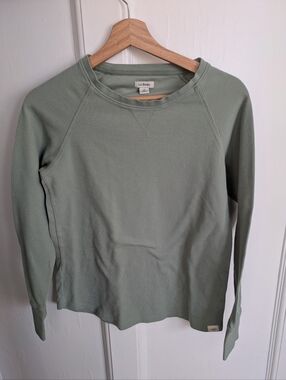 L.L. Bean Sage Green Crewneck Thermal Pullover
